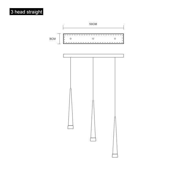 Modern Led Pendant Lights Fixture For Dining Room Aluminum Hardware Hanging Lamp  Lighting Restaurant Decorated For 15-30 Meters