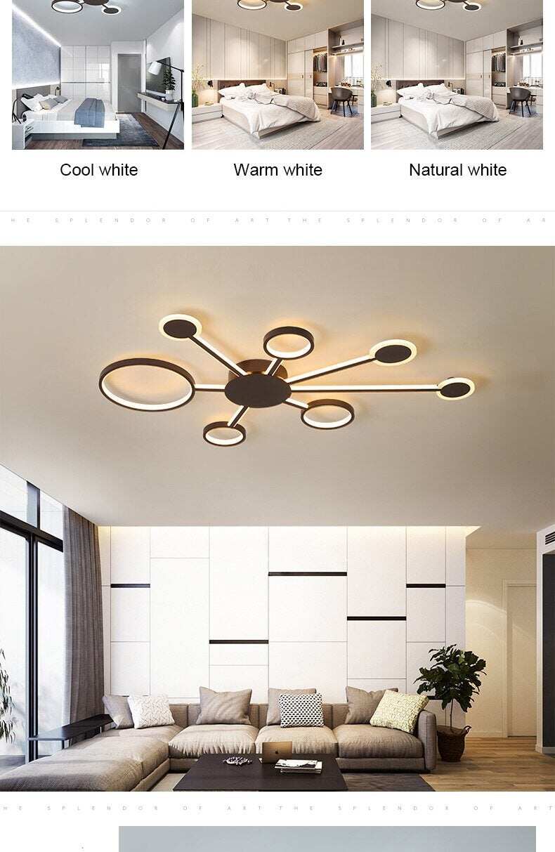 Modern Led Spaceship Chandelier Lighting Nordic Creative  Pendent Lamp For Living/Dining Room Bedroom Kitchen  Home