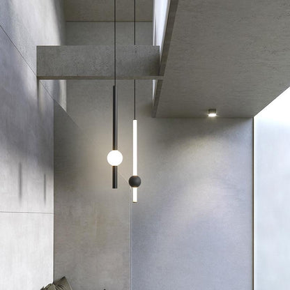 Nordic Bedside Chandelier Modern Simple Living Room Background Wall Bar Long Line Chandelier Bedroom Single Head Tooling Small Chandelier
