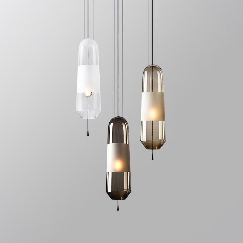 Nordic Creative Bedroom Bedside Lamp Glass Small Single Head Chandelier