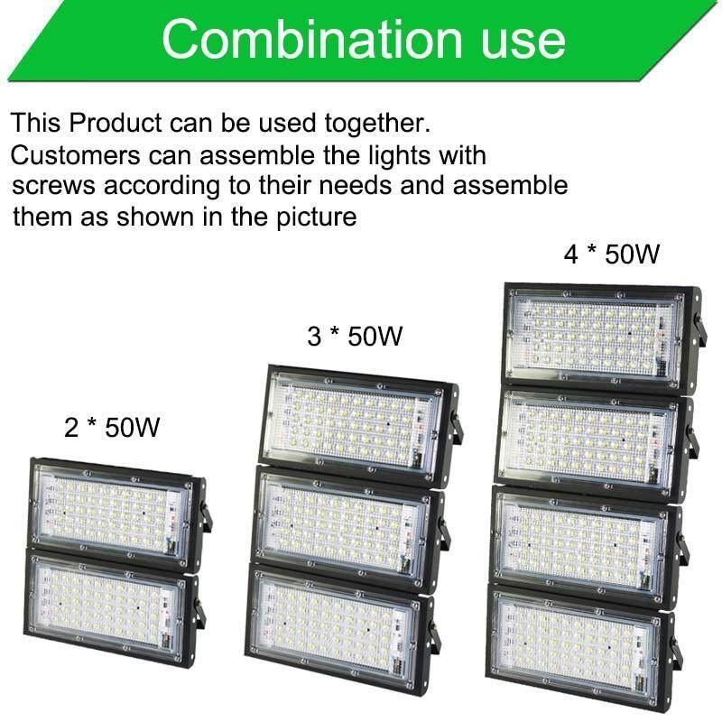 LED Flood Light 50W AC  Outdoor Floodlight Spotlight RGB warm cold LED street Lamp IP65 waterproof Landscape Lighting