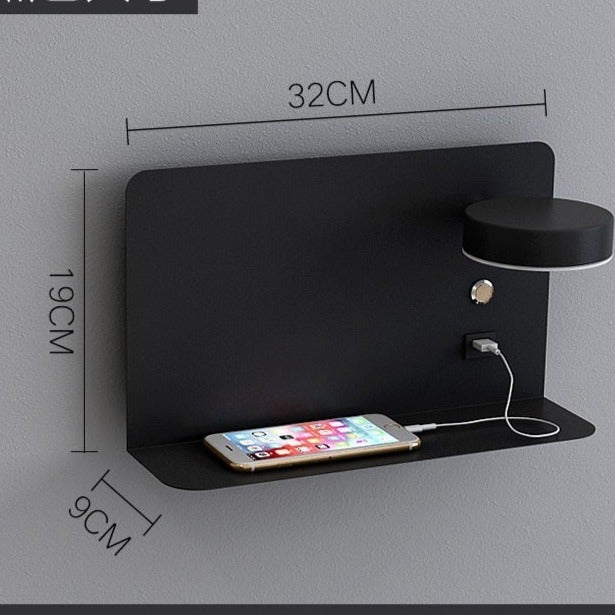 Wall Lamp Bedroom Bedside Lamp Living Room Background Wall Simple Creative Wiring-free LED Strip Usb Mobile Phone Charging