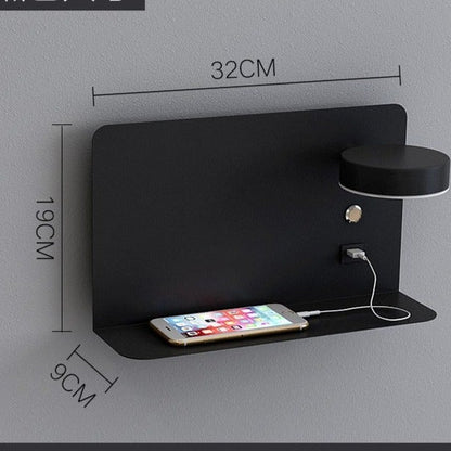 Wall Lamp Bedroom Bedside Lamp Living Room Background Wall Simple Creative Wiring-free LED Strip Usb Mobile Phone Charging