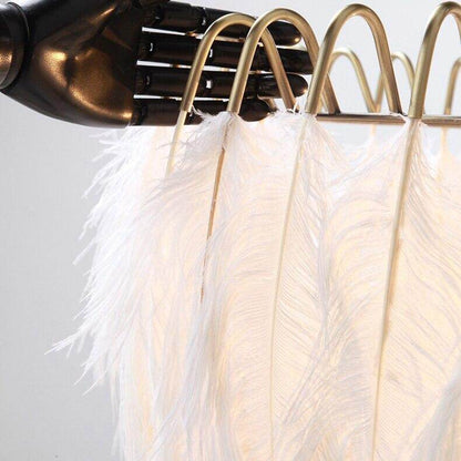 Feather Lamp Modern Nordic  Fairy Feather Chandelier Lamp Loft Pendant Lamp Lights Living Suspension Lighting Fixtures
