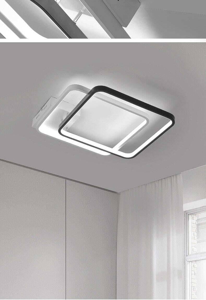 420x420mm Modern Led Ceiling Lights For Bedroom Study Room Living Room White+Black Color Home Deco Ceiling Lamp