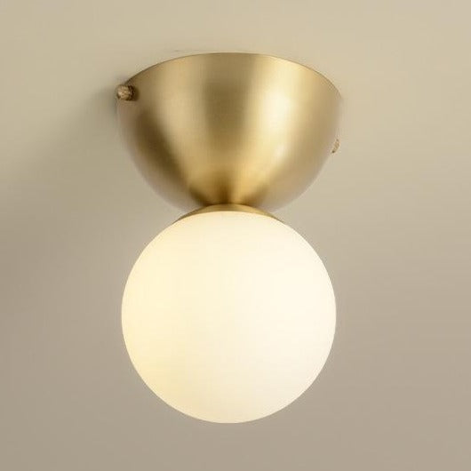 Nordic Minimalist Hall Brass Ceiling Lamp