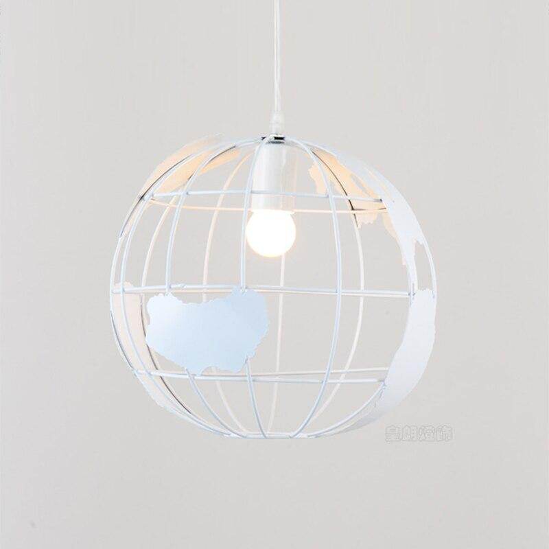 Pendant Light Black/White Creative E27 bulbs Earth Iron Pendant Lamp Edison Bulb for Kitchen Dining Room Restaurant pendant lamp