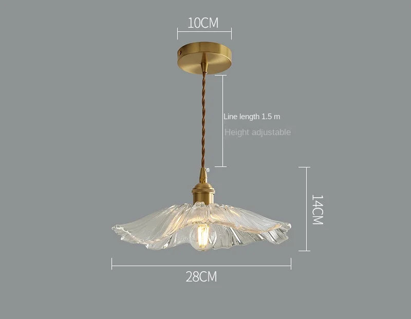 Modern Glass Pendant Light for Bedroom Kitchen Dining Room Hanging Lamp Flower Luminaire Chandelier Nordic Lighting Cafe Bar