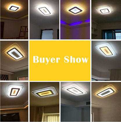 Modern Led Ceiling Lights For Indoor Lighting Plafon Led Square Ceiling Lamp Fixture For Living Room Bedroom Lamparas De Techo