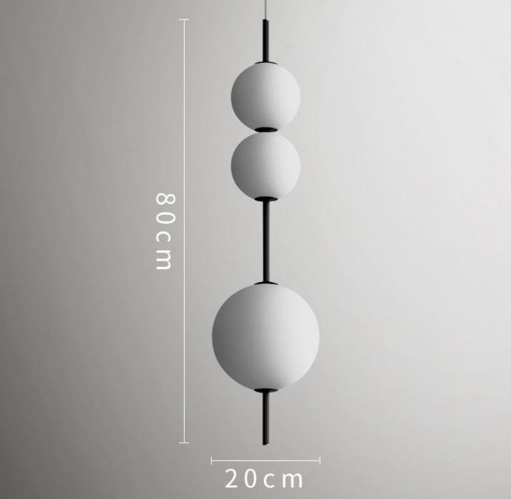 Nordic Simple Modern Restaurant Lamps Personalized Creative Glass LED Large and Small Ball Chandelier