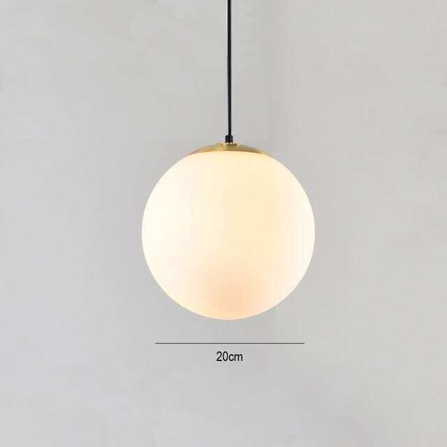 Modern LED Round Glass Ball Pendant Lights Iron E14 Pendant Lamps Hanging Light Fixture for Living Room Bedroom Dining Room