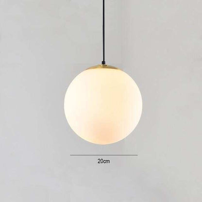 Modern LED Round Glass Ball Pendant Lights Iron E14 Pendant Lamps Hanging Light Fixture for Living Room Bedroom Dining Room