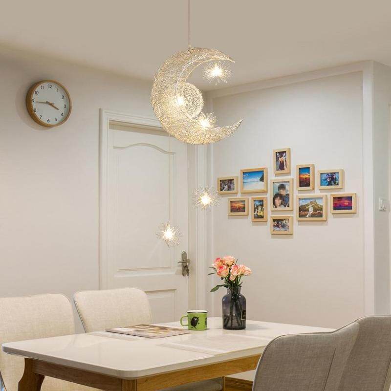 Modern Pendant Lighting Moon Star hanging lights Children Bedroom Lighting Fixture