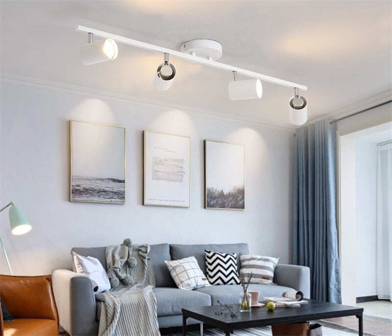 Black White Ceiling Lamp Lighting Angle adjustable Spotlights GU10 Spot Lights Bulb for Store Shop Showroom lighting New Arrival
