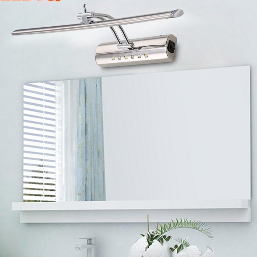Modern Bathroom Mirror Light 7W 40cm 9W 55cm Waterproof Stainless Steel Led Wall Lamp With Switch Sconce Wall Light