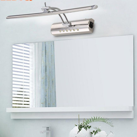 Modern Bathroom Mirror Light 7W 40cm 9W 55cm Waterproof Stainless Steel Led Wall Lamp With Switch Sconce Wall Light