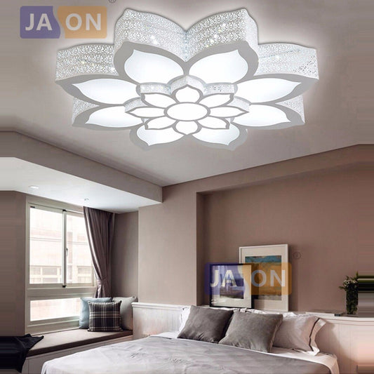 LED Modern Iron Acrylic Lotus Lamparas De Techo Ceiling Lights.LED Ceiling Light.Ceiling Lamp For Foyer Bedroom
