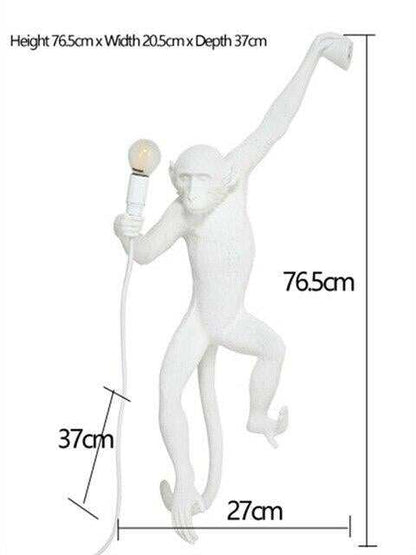 Modern Black Monkey Lamp Hemp Rope Pendant Lights American Country Resin Loft Industrial Hanging Luminaire Home Decor