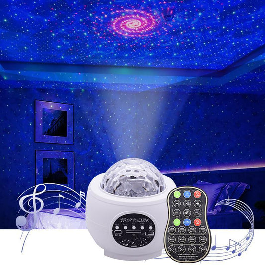 Star Projector Night Light Bluetooth Music Speaker 14 Lighting Model Adjustable Lightness with Remote Control Starry Ocean Wave Projector for Kids Bedroom Birthday Party Gifts Decor
