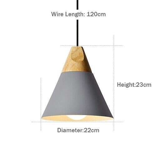 LED Pendant Lights Aluminum Wood Pendant Lamps E27 Modern Hang Lamp Kitchen Restaurant Bar bedroom living room light fixtures