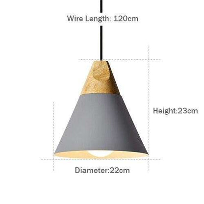 LED Pendant Lights Aluminum Wood Pendant Lamps E27 Modern Hang Lamp Kitchen Restaurant Bar bedroom living room light fixtures