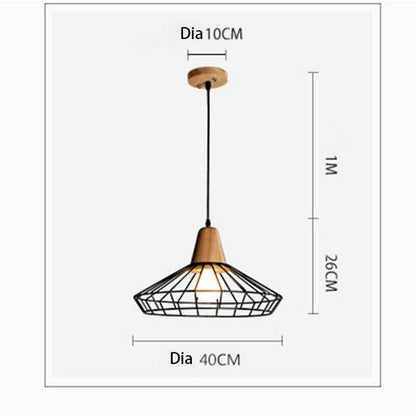Nordic Vintage Wood Pulley Pendant Light Industrial Lighting Fixtures Retro Hanglamp For Bar Living Room Restuarant