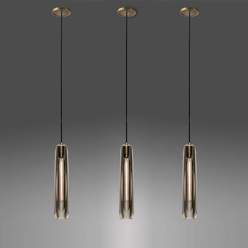 American Simple Copper Crystal Chandelier Bedroom Bedside Single Head Chandelier