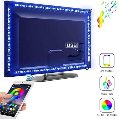 Led Strip Light RGB 5050SMD DC 5V Flexible Ribbon 2835SMD 1M 2M 3M Tape Diode USB Led Strip Lamp Bluetooth Music TV Backlight