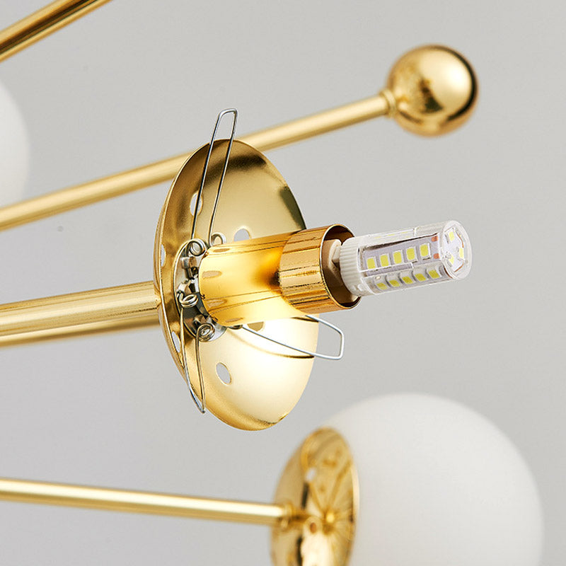 LED Glass Pendant Light for Dining Room Bedroom Living Room Modern Gold Hanging Lamp Indoor Lighting