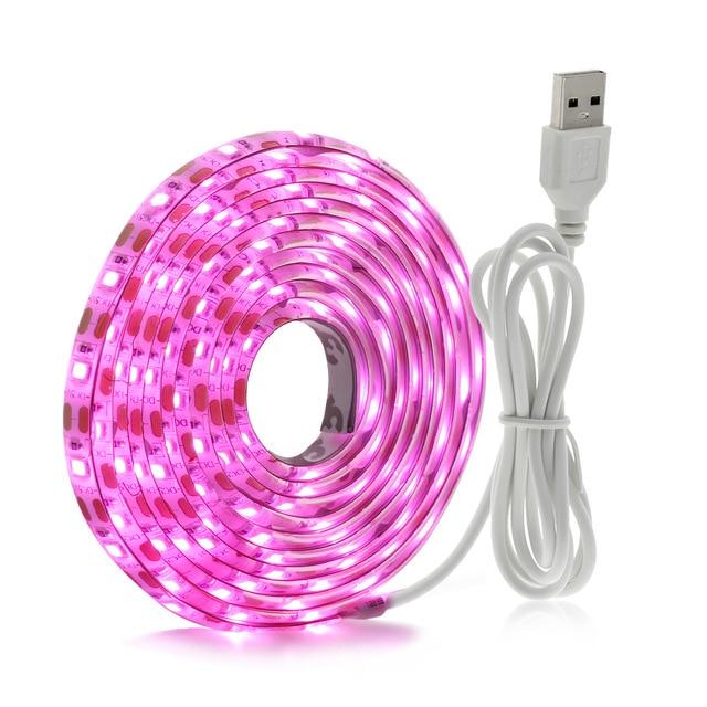 USB Phytolamps for Plants 5V LED Grow Light Strip 2835 Chip 1m 2m 3m LED Phyto Tape for Hydroponic Greenhouse Seedlings Growth