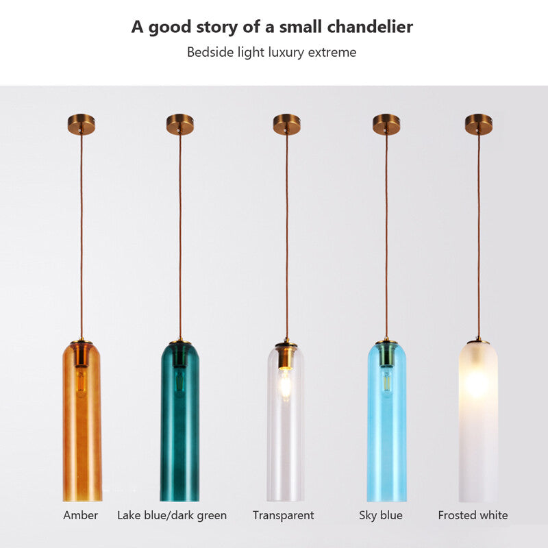 Nordic Pendant Lights iron Glass Lampshade Modern E27 LED Interior Wall Light for Bedside Bedroom Dining Table Living Room
