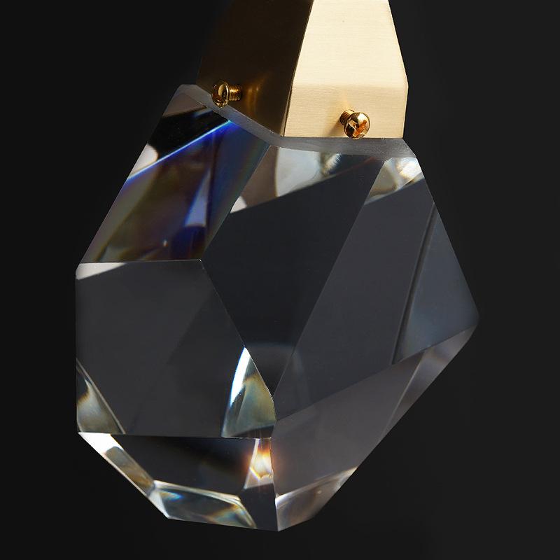 Modern Crystal LED Full Copper Wall Lamp