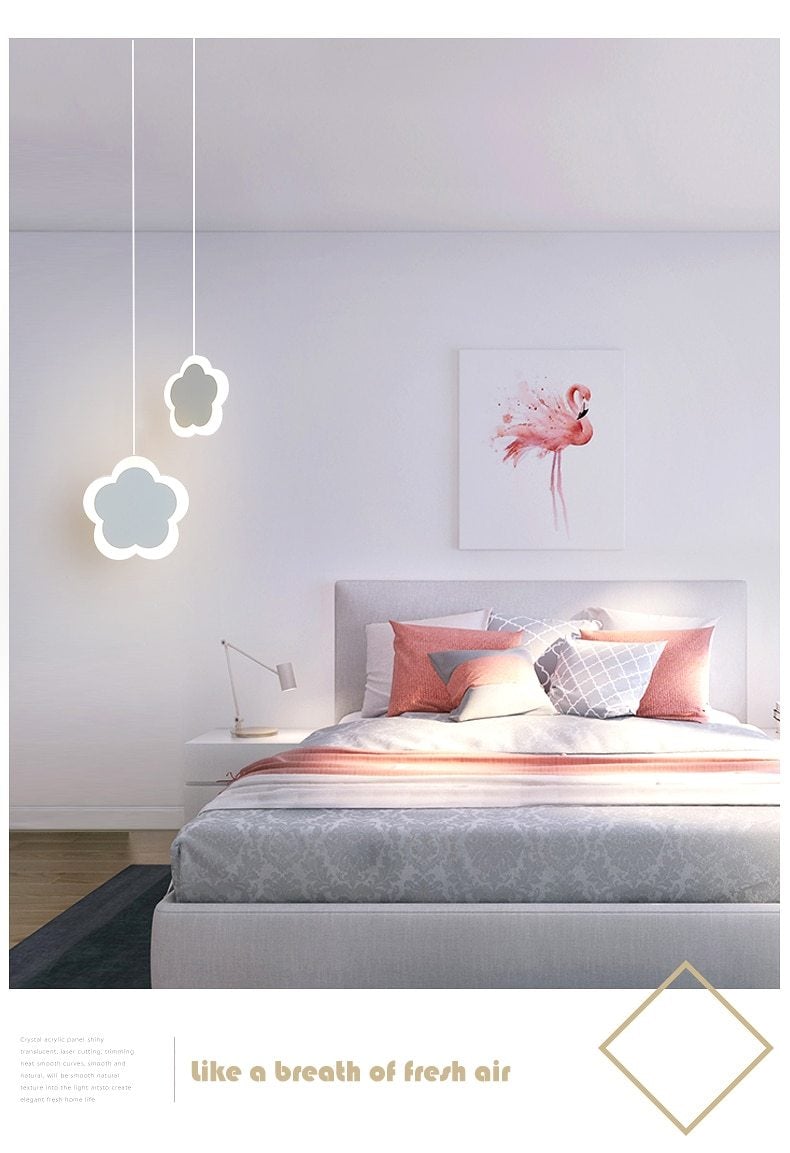 creative cute heart-shaped LED pendant lights net red shop/aisle/bedside children's lamp restaurant bar 2 head pendant lamp