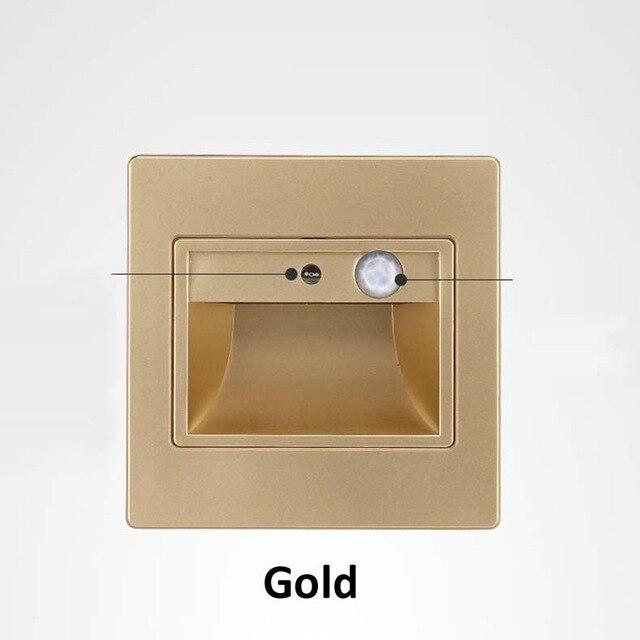 Abs Automatic PIR Sensor Stair Led Light Step Bedroom Wall Led Light Indoor Led Staircase Lighting