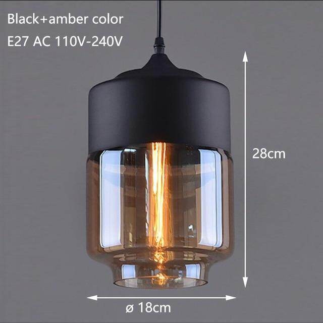 Nordic Modern Loft Hanging Glass Pendant Light For Kitchen Bar Living Room Bedroom