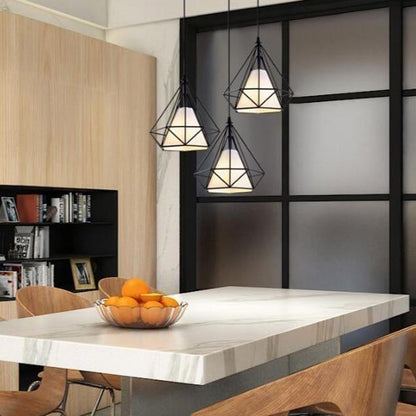 Modern Pendant Lamp Light,  Iron Frame Pendant Lights For Kitchen Island Dining Room Home Decoration Luminaire