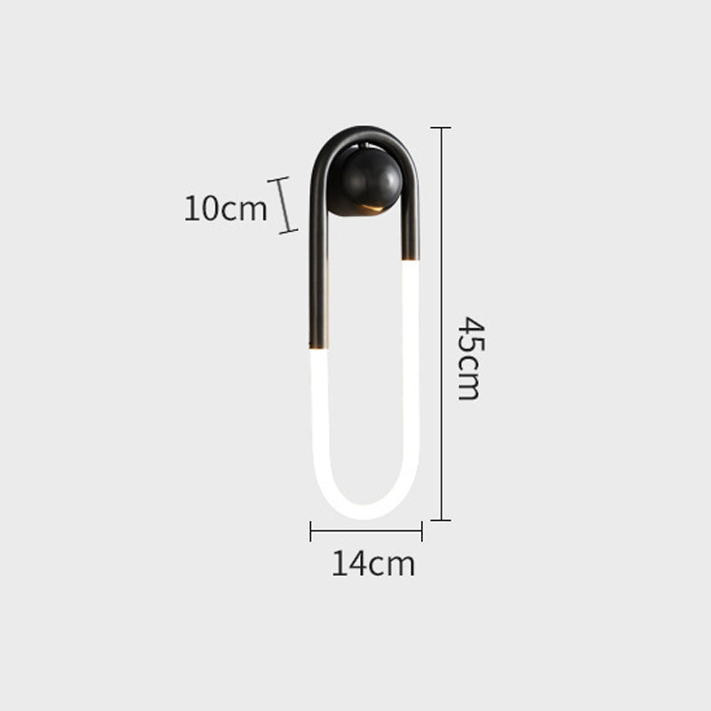 U-shaped Wall lamp Modern designer Creative Study Living room Bedroom Wall light Bedhead