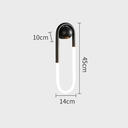 U-shaped Wall lamp Modern designer Creative Study Living room Bedroom Wall light Bedhead