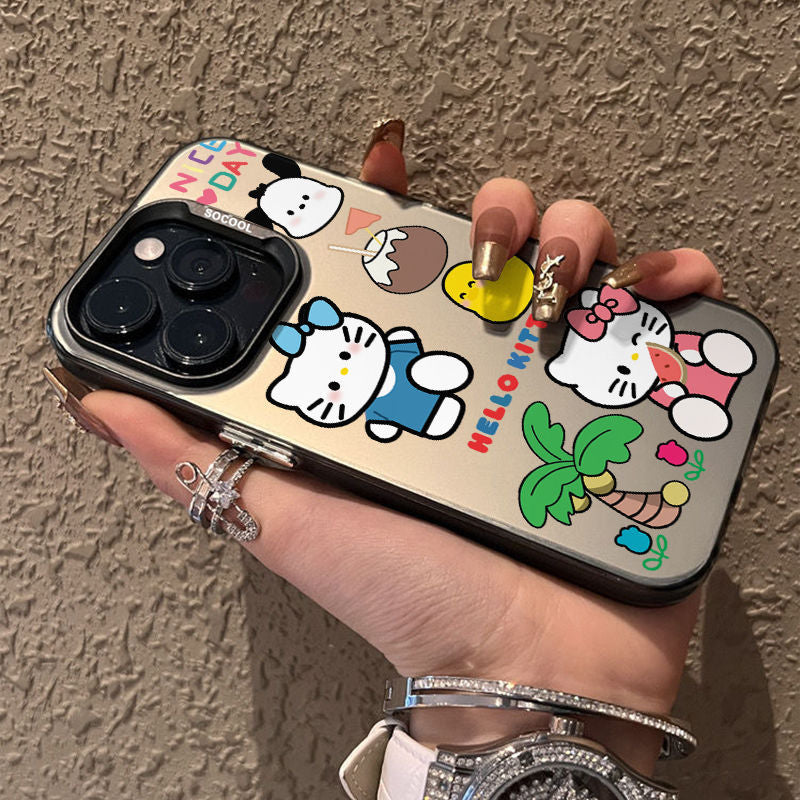 Cute Cartoon Sanrio Hello Kitty Cat Magsafe Wireless Charge Phone Case For iPhone 16 15 14 13 12 Pro Max Cover