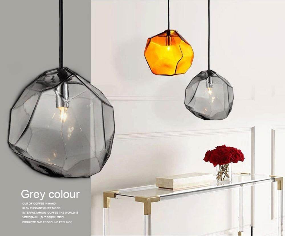 Modern Minimalist Pendant Lights Creative Colorful Glass Pendant Lamps Restaurant LED Lamps Indoor Home Lighting