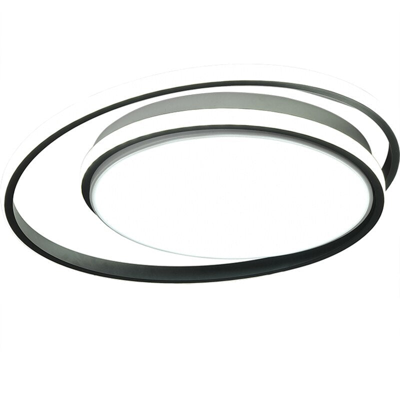 Round Modern Led Ceiling Lights For Living Room Bedroom Fixture Remote Controller+Dimmable White Or Black Ceiling Lamp