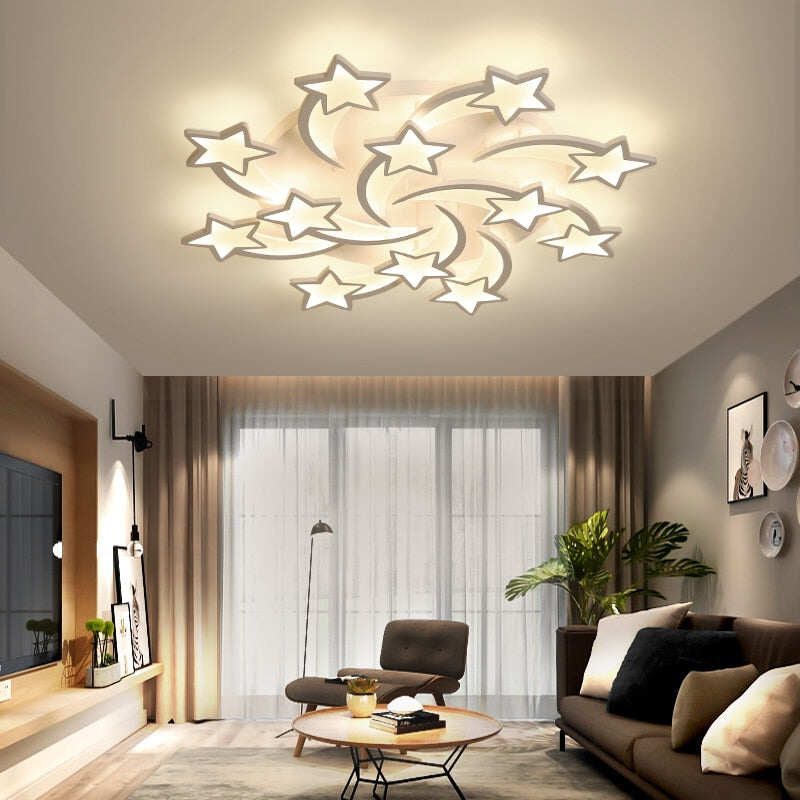 LEDs Chandelier Modern stars For Living Room Bedroom remote/APP support Home design chandelier  model   ICFW1913
