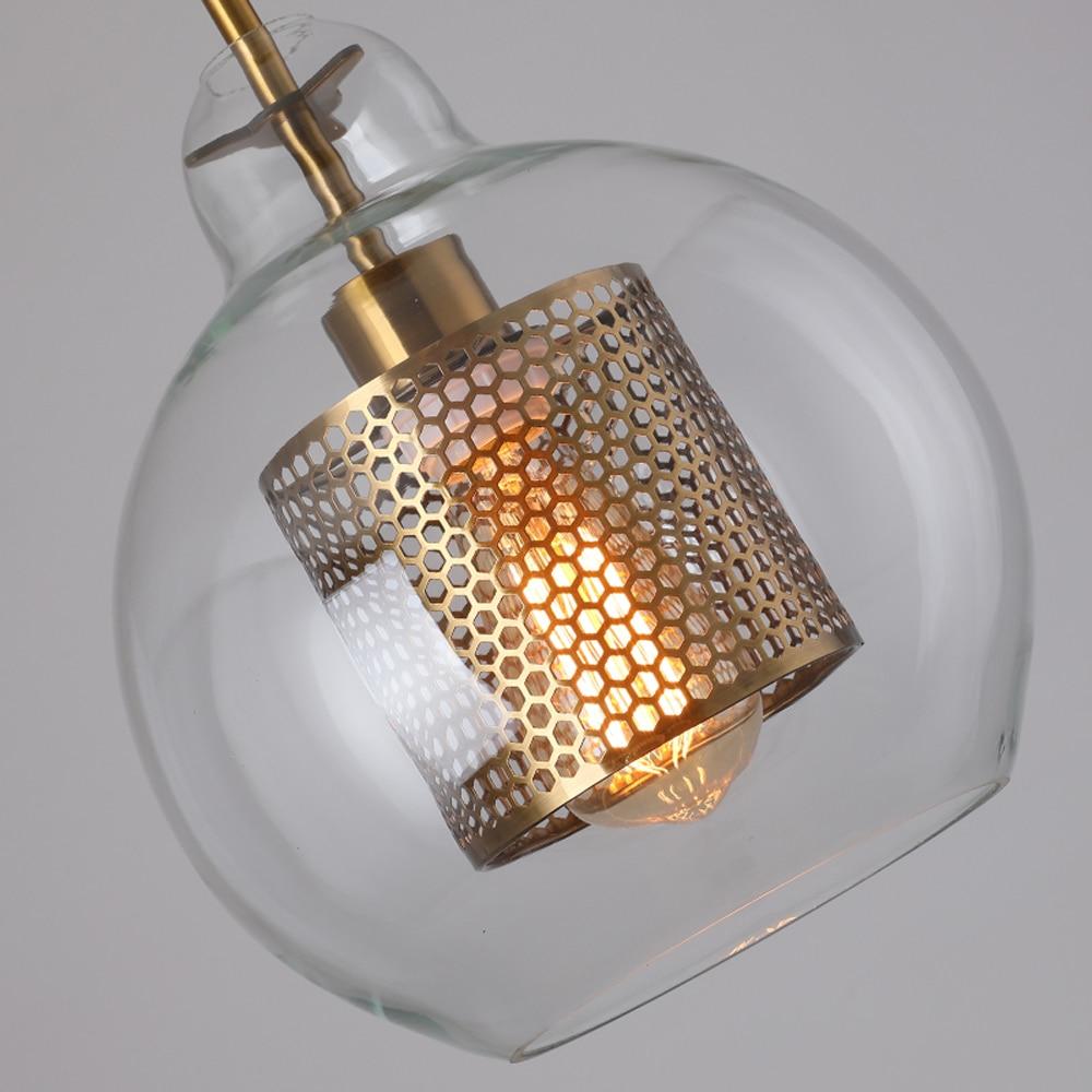 Loft Modern Pendant Light Glass Ball Hanging Lamp Kitchen Light Fixture Dining Hanglamp  Living Room Luminaire