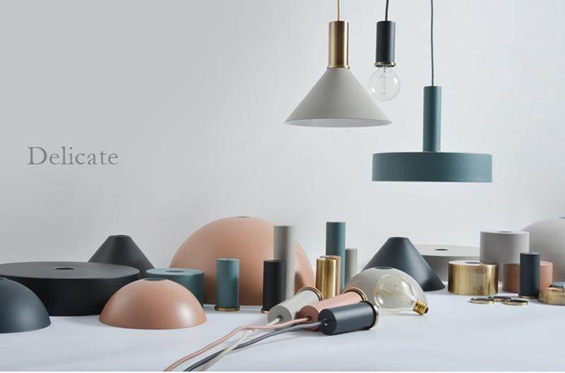 Nordic Loft Simple Pendant Lights E27 LED Modern Creative Hanging Lamp Design DIY For Bedroom Living Room Kitchen Restaurant