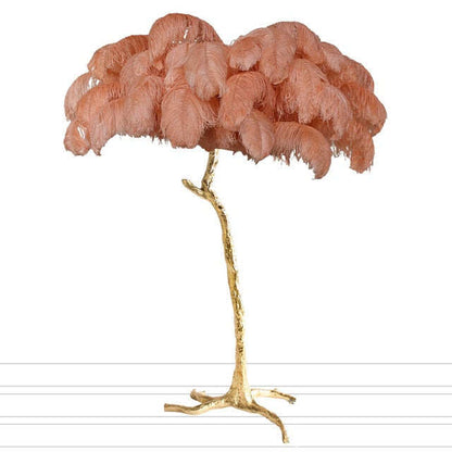 Nordic Ostrich Feather Living Room LED Floor Lamps Living Room Bedroom Modern Interior Lighting Decor Floor Light Standing Lamp