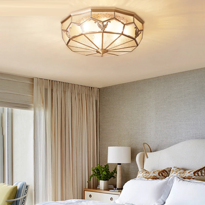 Modern Copper Ceiling Light Living Room Ceiling Lamp Bedroom Vintage Lighting Balcony Ceiling Lamp Dining Brass Fixture Kitchen