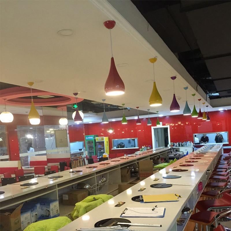 Kitchen Modern Simple Led Pendant Light For Dining Room Restaurant Lamp Aluminum Hanging Room Lamp Renovation Fixture Lampshade