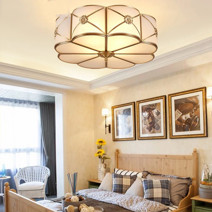Modern LED Ceiling Lights Foyer Copper Lamparas De Techo Vintage E27 Lamp Ceiling For Living Room Bedroom Home Lighting