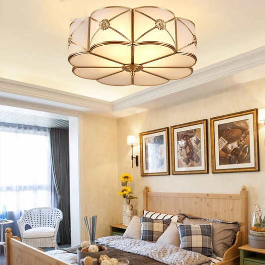 Modern LED Ceiling Lights Foyer Copper Lamparas De Techo Vintage E27 Lamp Ceiling For Living Room Bedroom Home Lighting