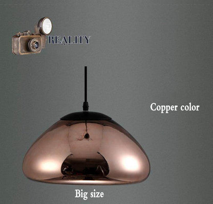 Modern Gold Bronze Sliver Shade Mirror Pendant Light E27 LED Glass Pendant Lamp Modern Christmas Glass Ball Lighting